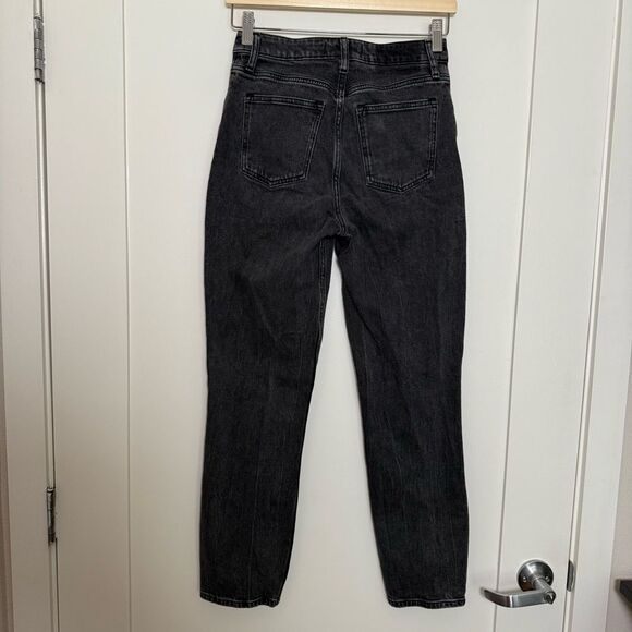 Abercrombie & Fitch The Mom High Rise Jeans Sz 25 0L Black Curve Love Denim - Picture 4 of 13